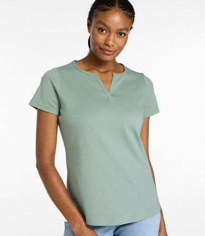 Women's Tee, Short-Sleeve Notch-Neck / L.L.Bean
