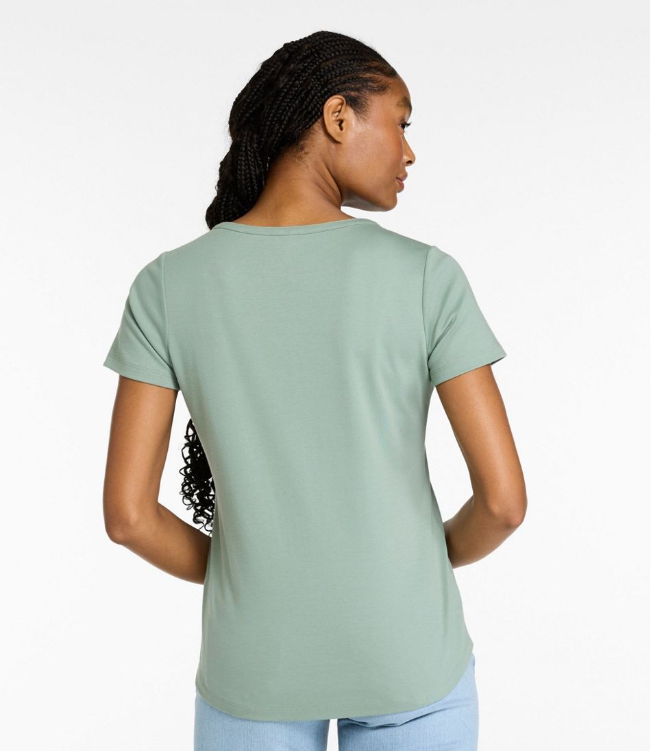 Women's Tee, Short-Sleeve Notch-Neck / L.L.Bean