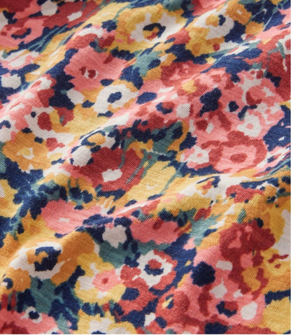 Women's Organic Cotton Tee, V-Neck Short-Sleeve Print / L.L.Bean