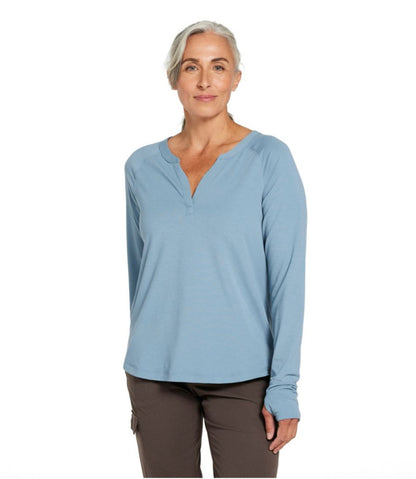 Women's Ribbed Performance Tee, Long-Sleeve Splitneck / L.L.Bean