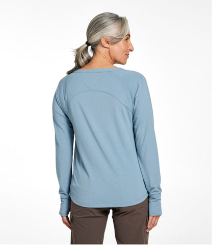 Women's Ribbed Performance Tee, Long-Sleeve Splitneck / L.L.Bean