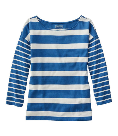Women's Heritage Mariner Top, Boatneck Three-Quarter-Sleeve Blocked Stripe / L.L.Bean
