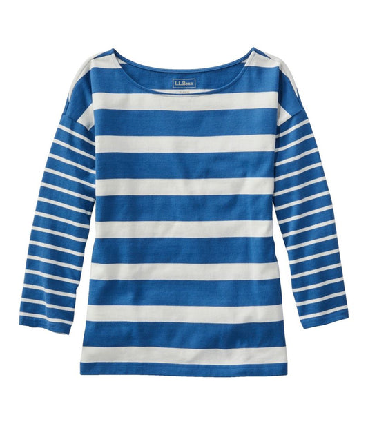 Women's Heritage Mariner Top, Boatneck Three-Quarter-Sleeve Blocked Stripe / L.L.Bean
