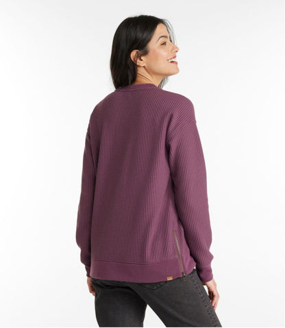 Women's Birchwood Brushed Waffle Top, Crewneck / L.L.Bean