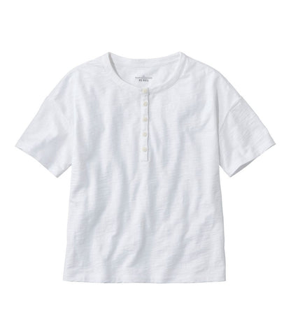 Women's Signature Slub Tee, Short-Sleeve Henley / L.L.Bean