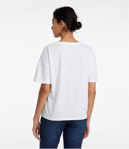 Women's Signature Slub Tee, Short-Sleeve Henley / L.L.Bean
