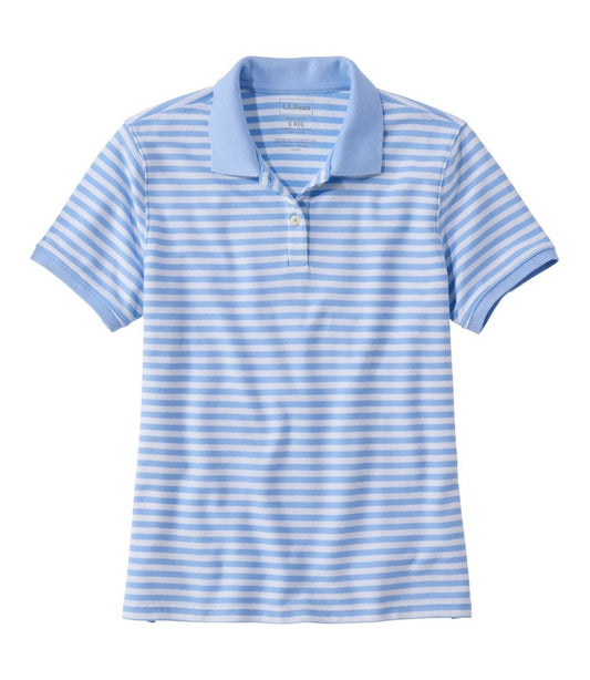 Women's Premium Double L Polo, Short-Sleeve Relaxed Fit Stripe / L.L.Bean