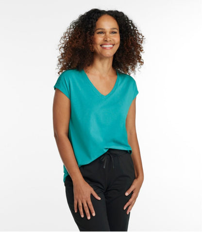 Women's Beyond Soft V-Neck Tee, Short Sleeve / L.L.Bean