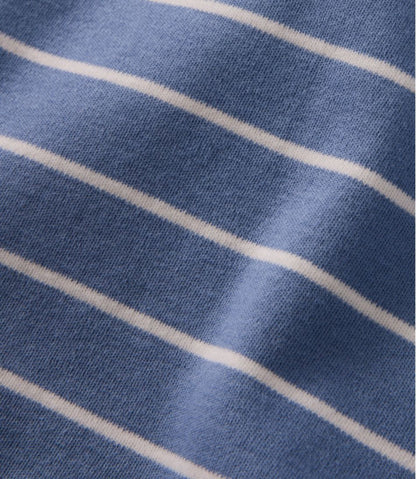 Women's Tee, Short-Sleeve Notch-Neck Stripe / L.L.Bean