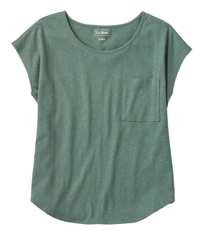 Women's Linen/Cotton Tee, Short-Sleeve Scoopneck / L.L.Bean