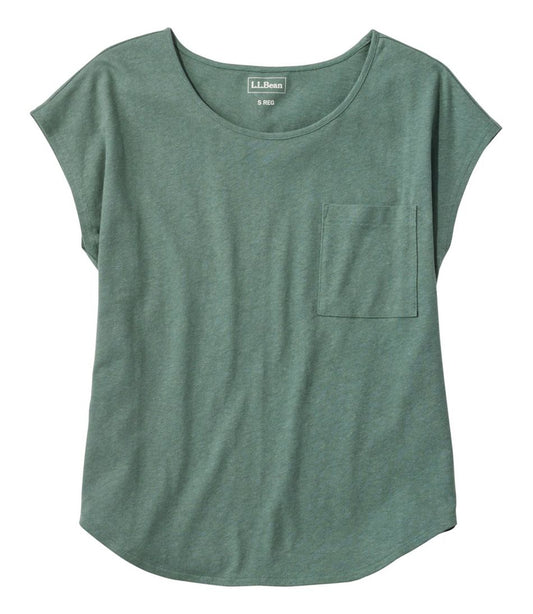 Women's Linen/Cotton Tee, Short-Sleeve Scoopneck / L.L.Bean