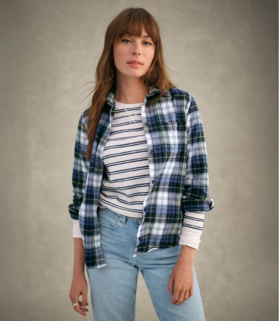 Women's Scotch Plaid Flannel Shirt, Relaxed / L.L.Bean
