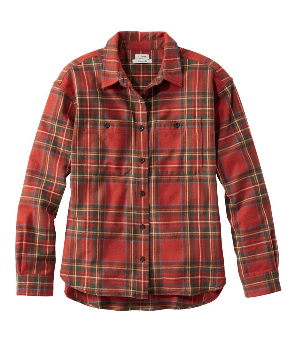 Women's Scotch Plaid Flannel Shirt, Boyfriend / L.L.Bean