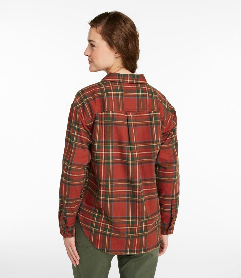 Women's Scotch Plaid Flannel Shirt, Boyfriend / L.L.Bean