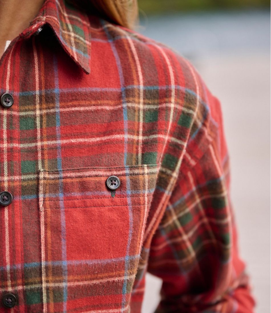 Women's Scotch Plaid Flannel Shirt, Boyfriend / L.L.Bean