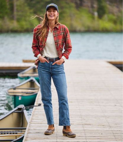 Women's Scotch Plaid Flannel Shirt, Boyfriend / L.L.Bean