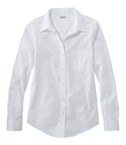 Women's Wrinkle-Free Pinpoint Oxford Shirt, Long-Sleeve Relaxed Fit / L.L.Bean