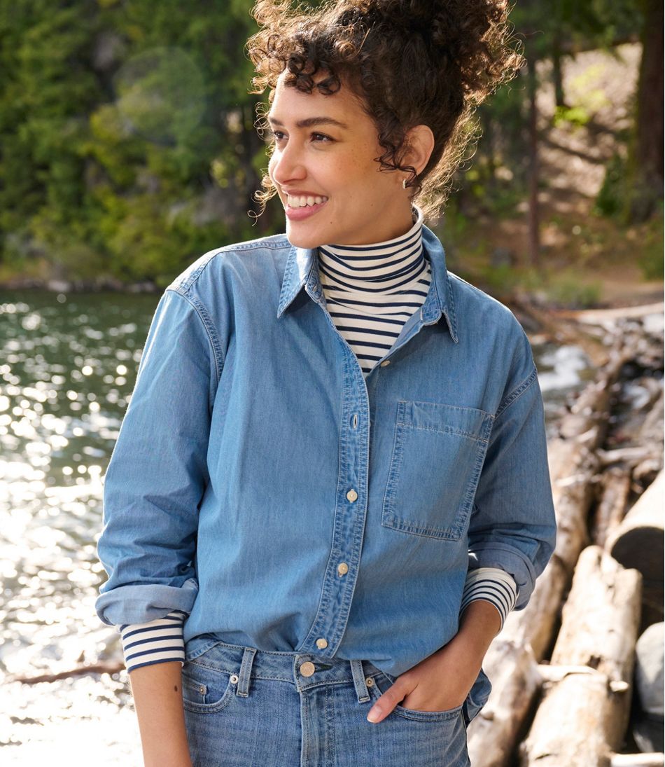 Women's Denim Boyfriend Shirt / L.L.Bean