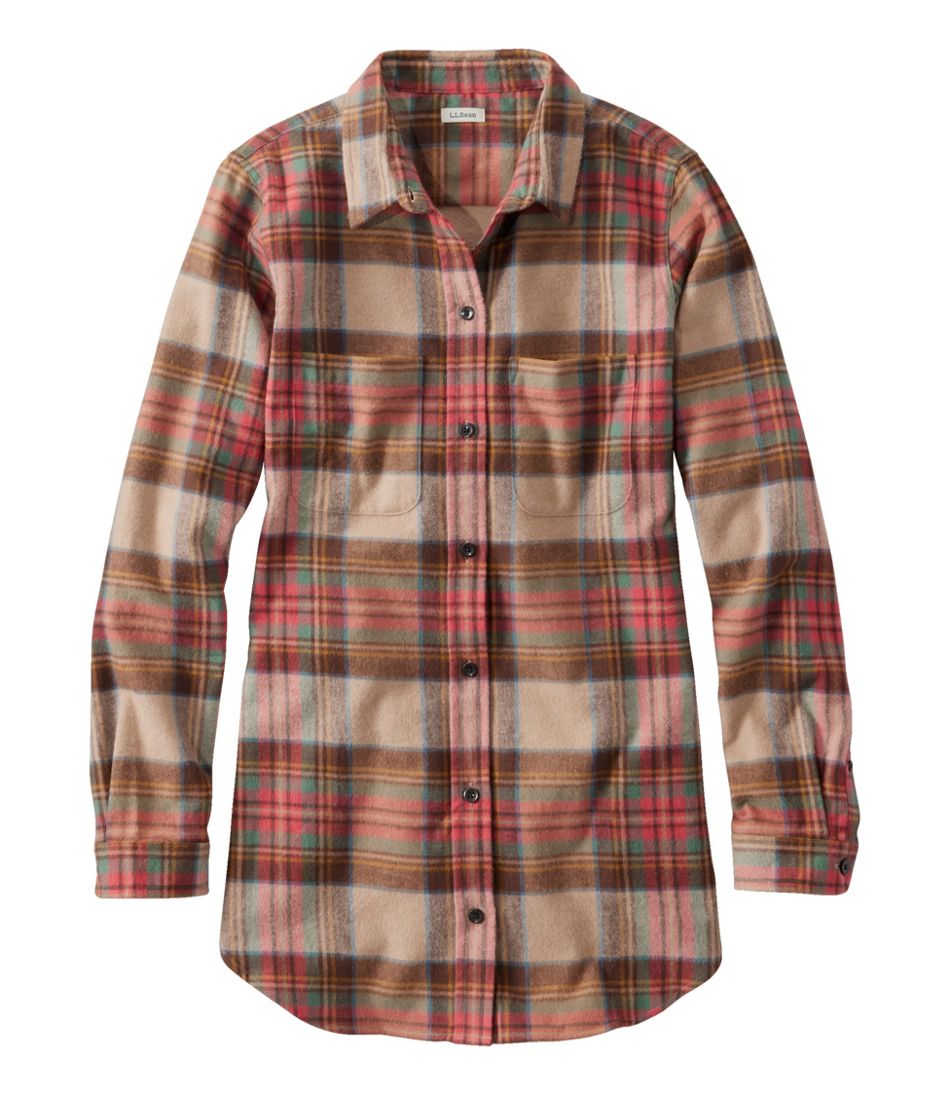 Women's Scotch Plaid Flannel Shirt, Tunic / L.L.Bean