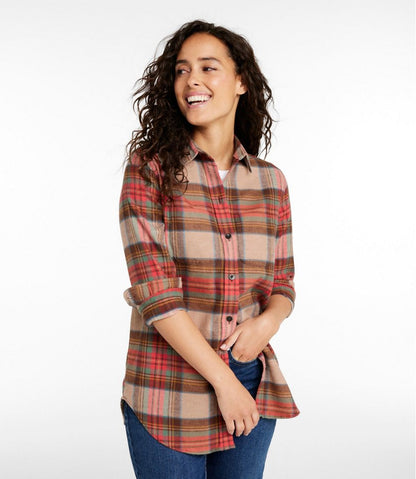 Women's Scotch Plaid Flannel Shirt, Tunic / L.L.Bean