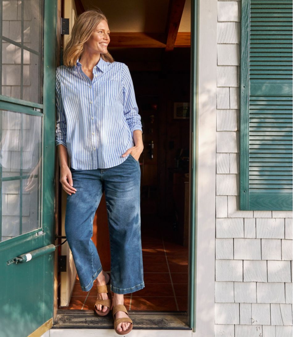 Women's Essential Cotton Poplin Shirt, Long-Sleeve / L.L.Bean