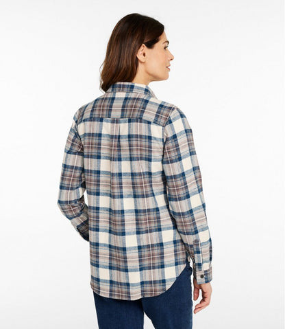 Women's Scotch Plaid Flannel Shirt, Quarter-Zip / L.L.Bean