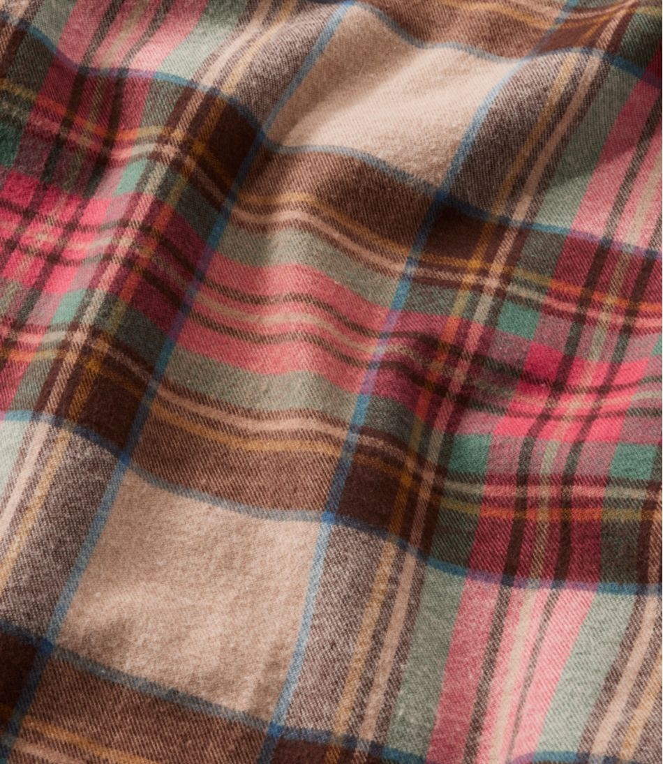 Women's Scotch Plaid Flannel Shirt, Quarter-Zip / L.L.Bean