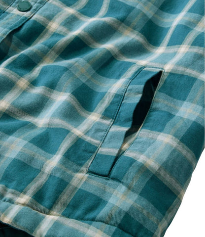 Women's Fleece-Lined Flannel Shirt, Snap-Front Plaid / L.L.Bean