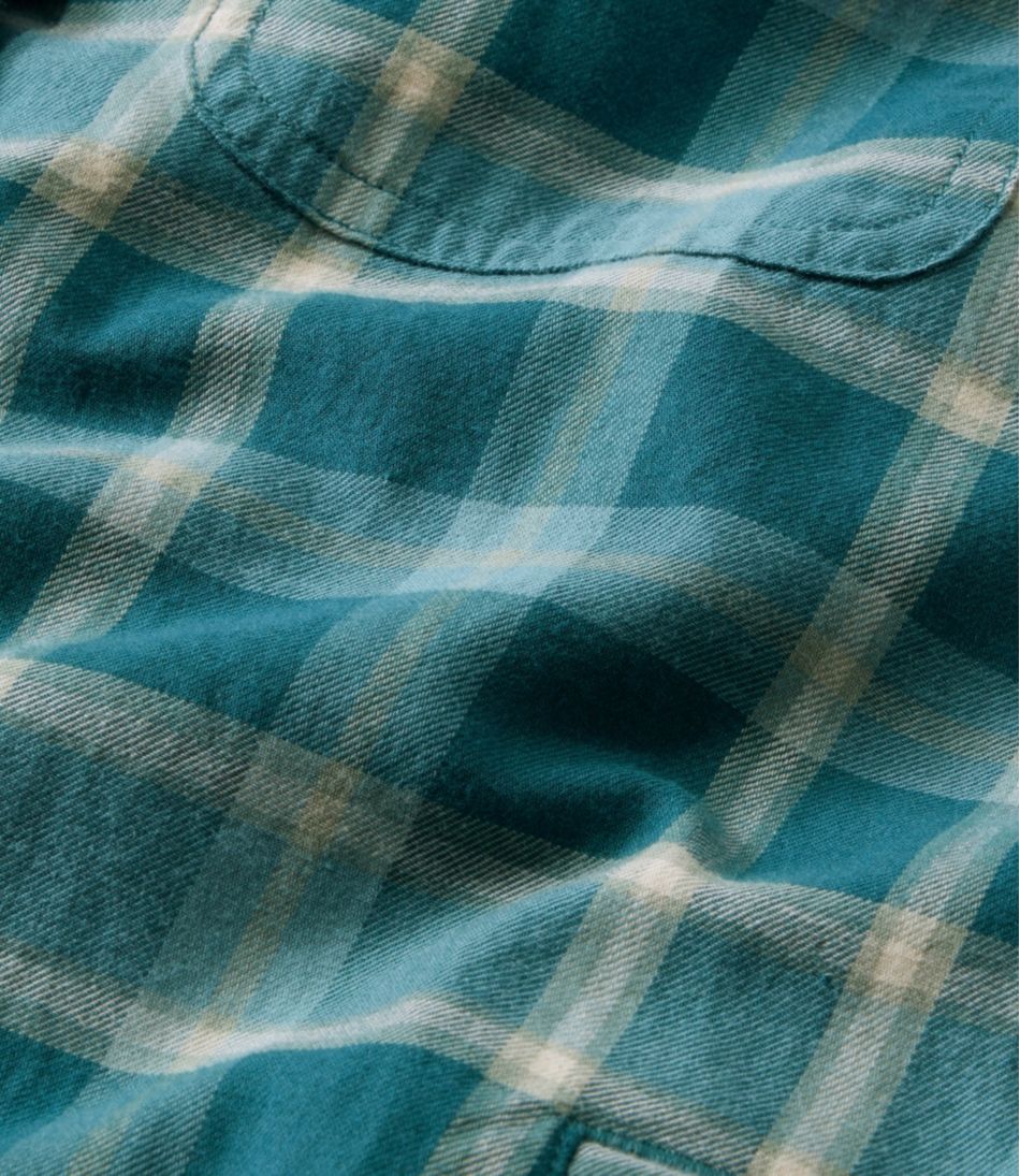 Women's Fleece-Lined Flannel Shirt, Snap-Front Plaid / L.L.Bean