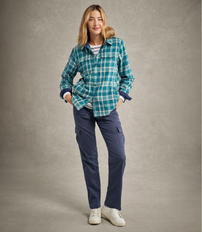 Women's Fleece-Lined Flannel Shirt, Snap-Front Plaid / L.L.Bean
