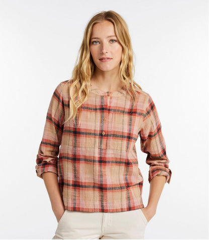 Women's Day Breeze Shirt, Long-Sleeve Collarless / L.L.Bean