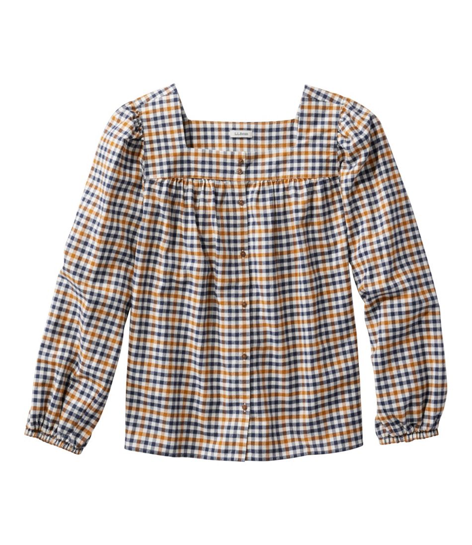 Women's Whisperweight Flannel Shirt, Squareneck / L.L.Bean