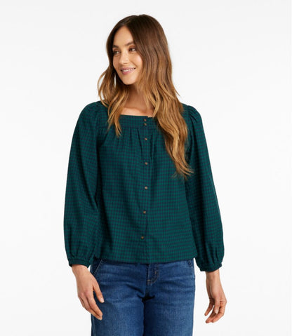 Women's Whisperweight Flannel Shirt, Squareneck / L.L.Bean