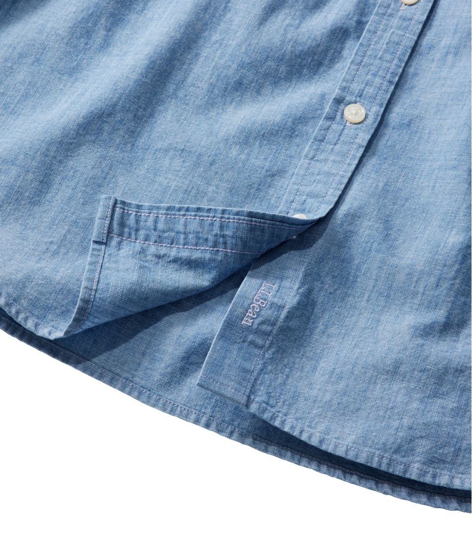 Women's Essential Cotton Shirt, Chambray Long Sleeve / L.L.Bean