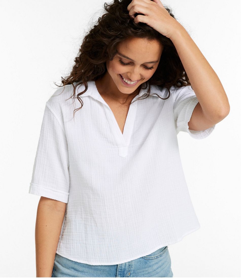 Women's Cloud Gauze Shirt, Polo / L.L.Bean