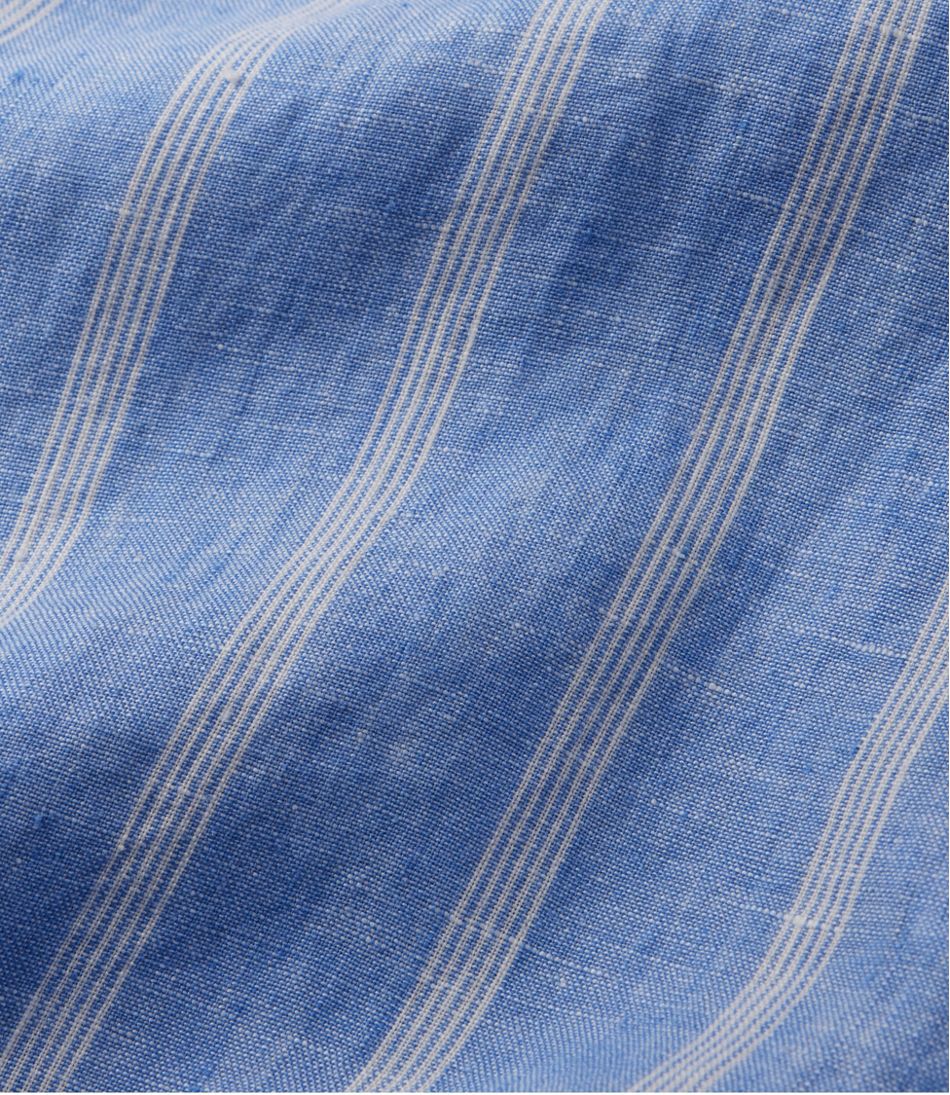 Women's Premium Washable Linen Shirt, Splitneck Stripe / L.L.Bean
