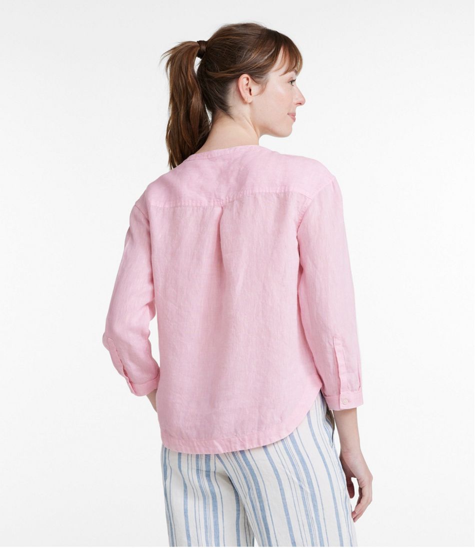 Women's Premium Washable Linen Shirt, Splitneck / L.L.Bean