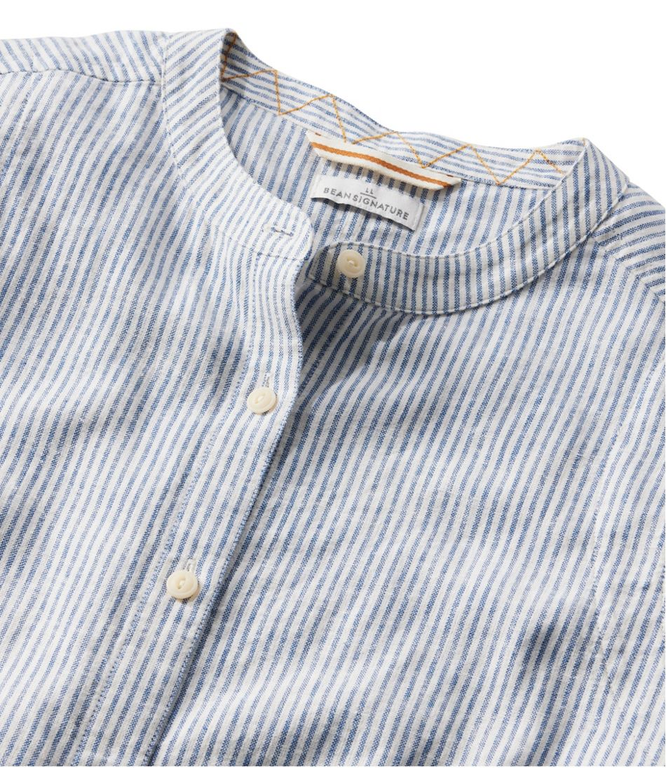 Women's Signature Linen-Blend Button-Front Shirt, Sleeveless / L.L.Bean