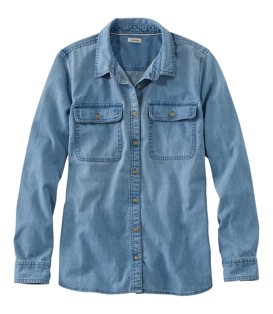 Women's L.L. Bean Heritage Washed Denim Shirt, Long-Sleeve / L.L.Bean