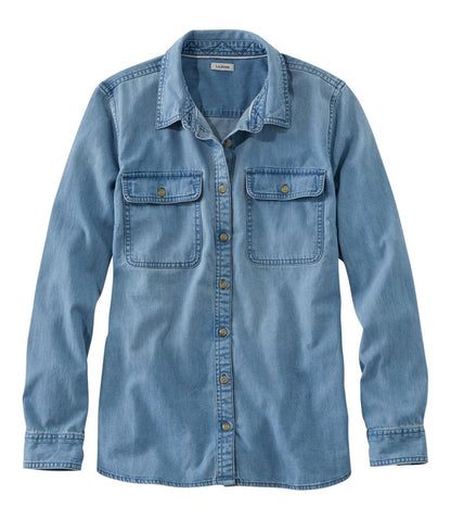 Women's L.L. Bean Heritage Washed Denim Shirt, Long-Sleeve / L.L.Bean