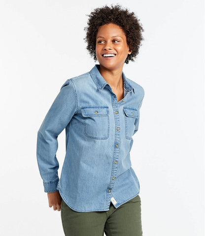 Women's L.L. Bean Heritage Washed Denim Shirt, Long-Sleeve / L.L.Bean