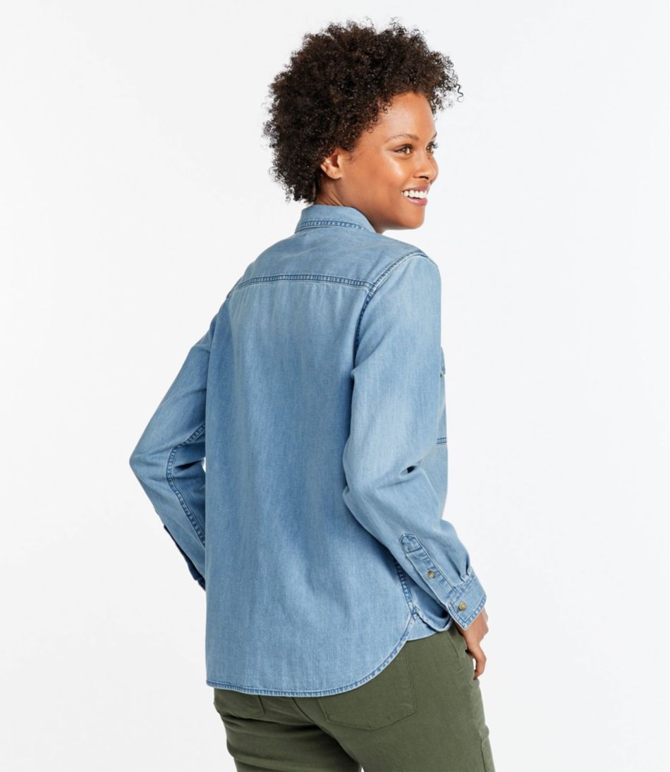 Women's L.L. Bean Heritage Washed Denim Shirt, Long-Sleeve / L.L.Bean