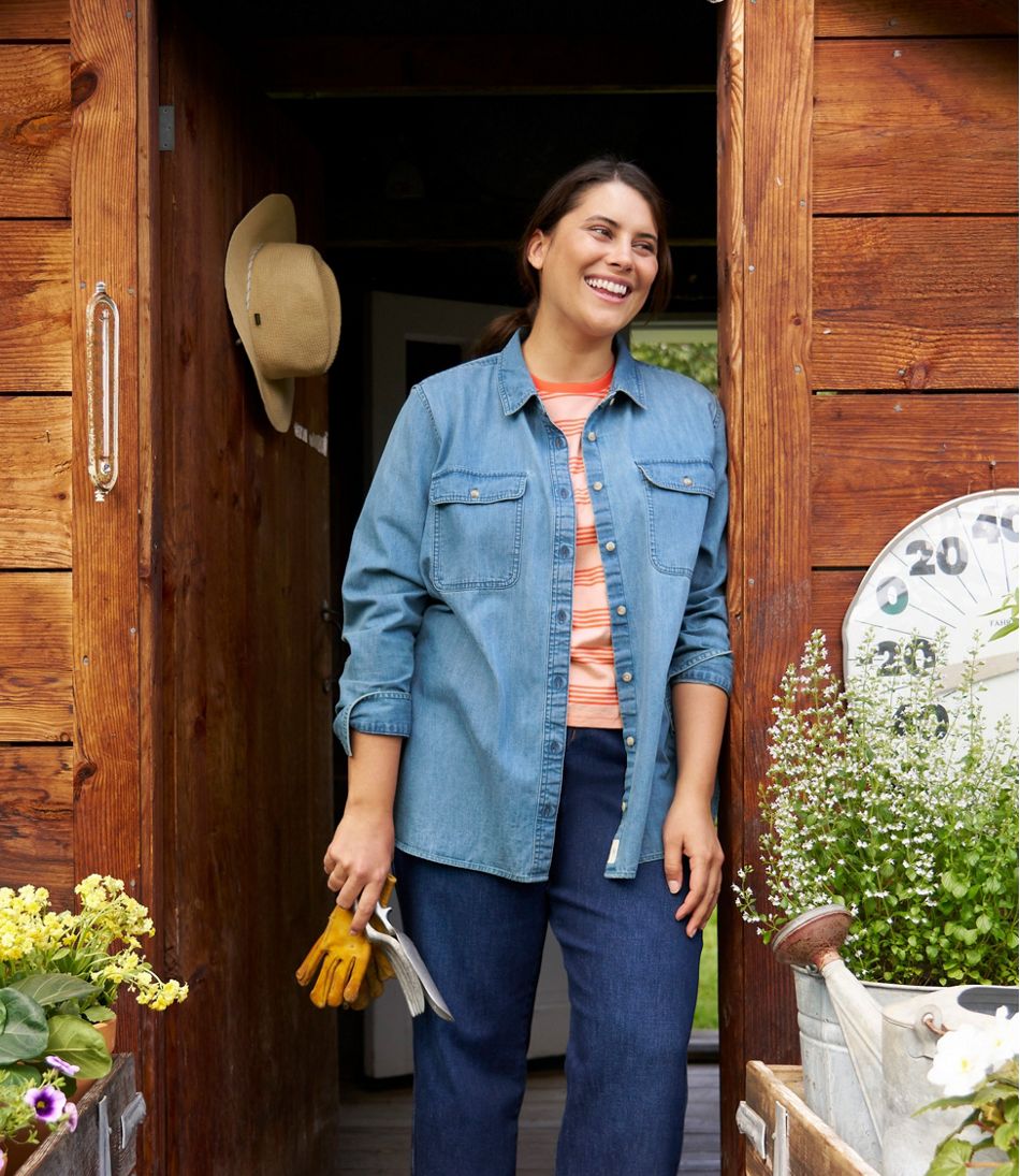 Women's L.L. Bean Heritage Washed Denim Shirt, Long-Sleeve / L.L.Bean