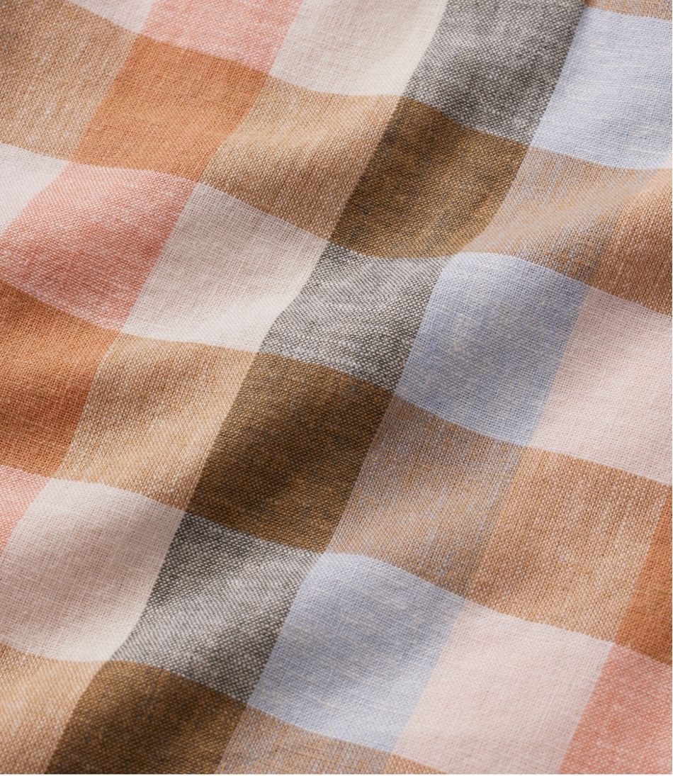 Women's Signature Linen-Blend Splitneck Shirt, Short-Sleeve / L.L.Bean