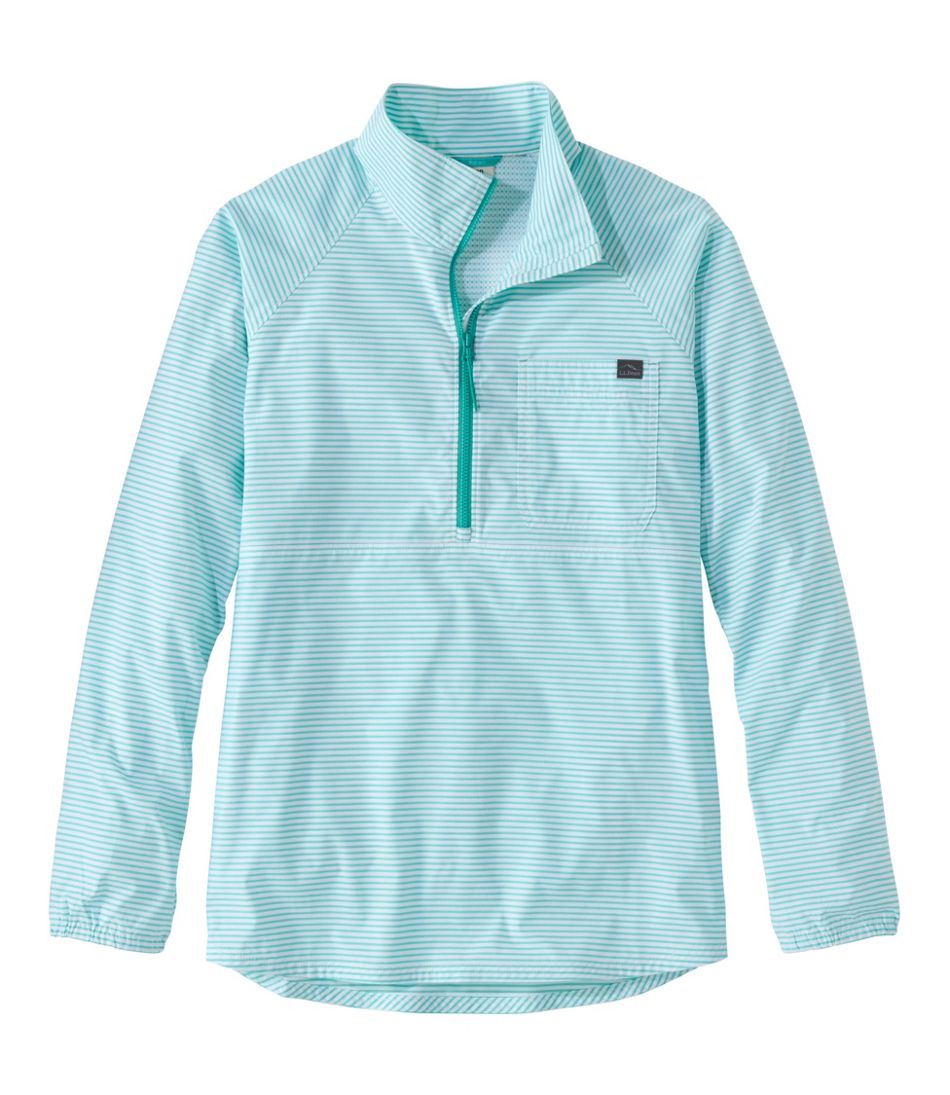 Women's Everyday SunSmart® Woven Shirt, Quarter-Zip Pullover Colorblock / L.L.Bean