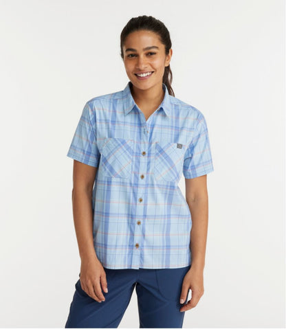 Women's Everyday SunSmart® Woven Shirt, Short-Sleeve Plaid / L.L.Bean