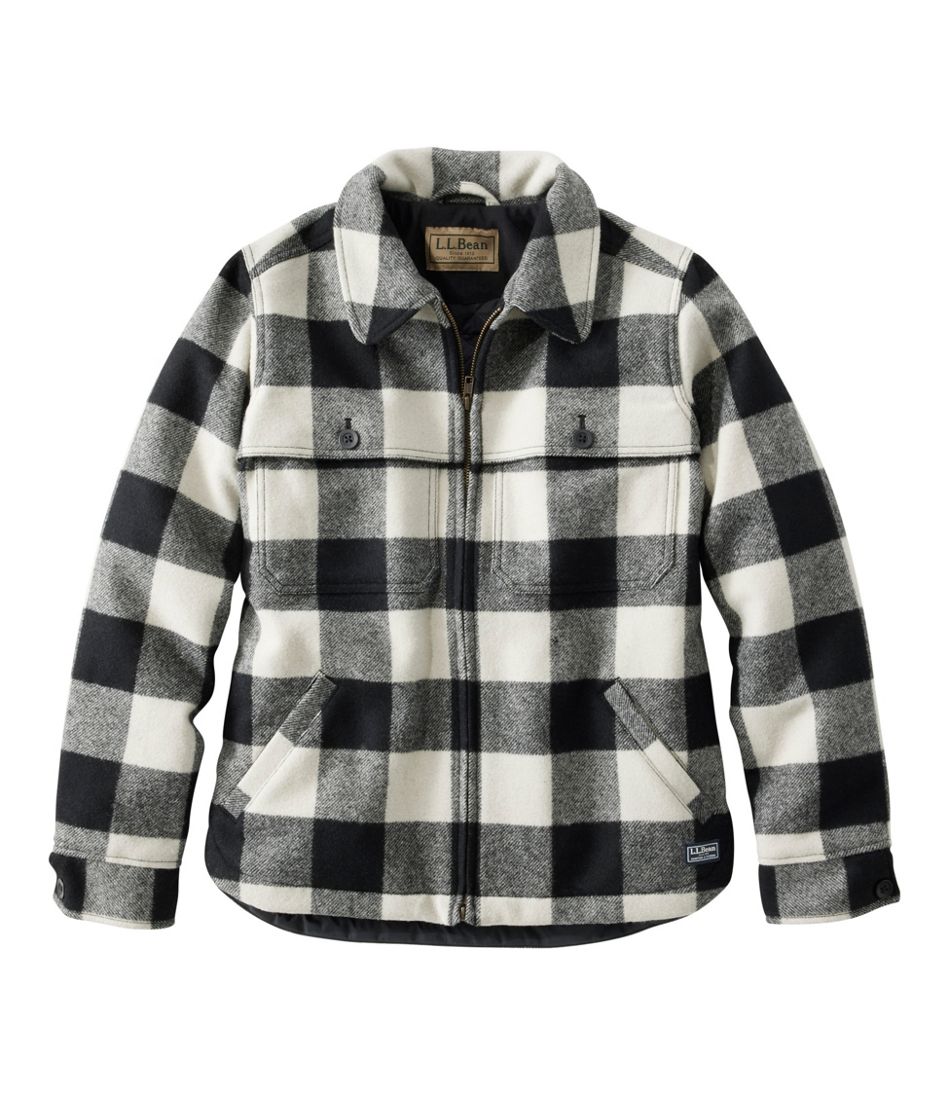 Women's Maine Guide Zip Front Jac-Shirt with Primaloft, Plaid / L.L.Bean