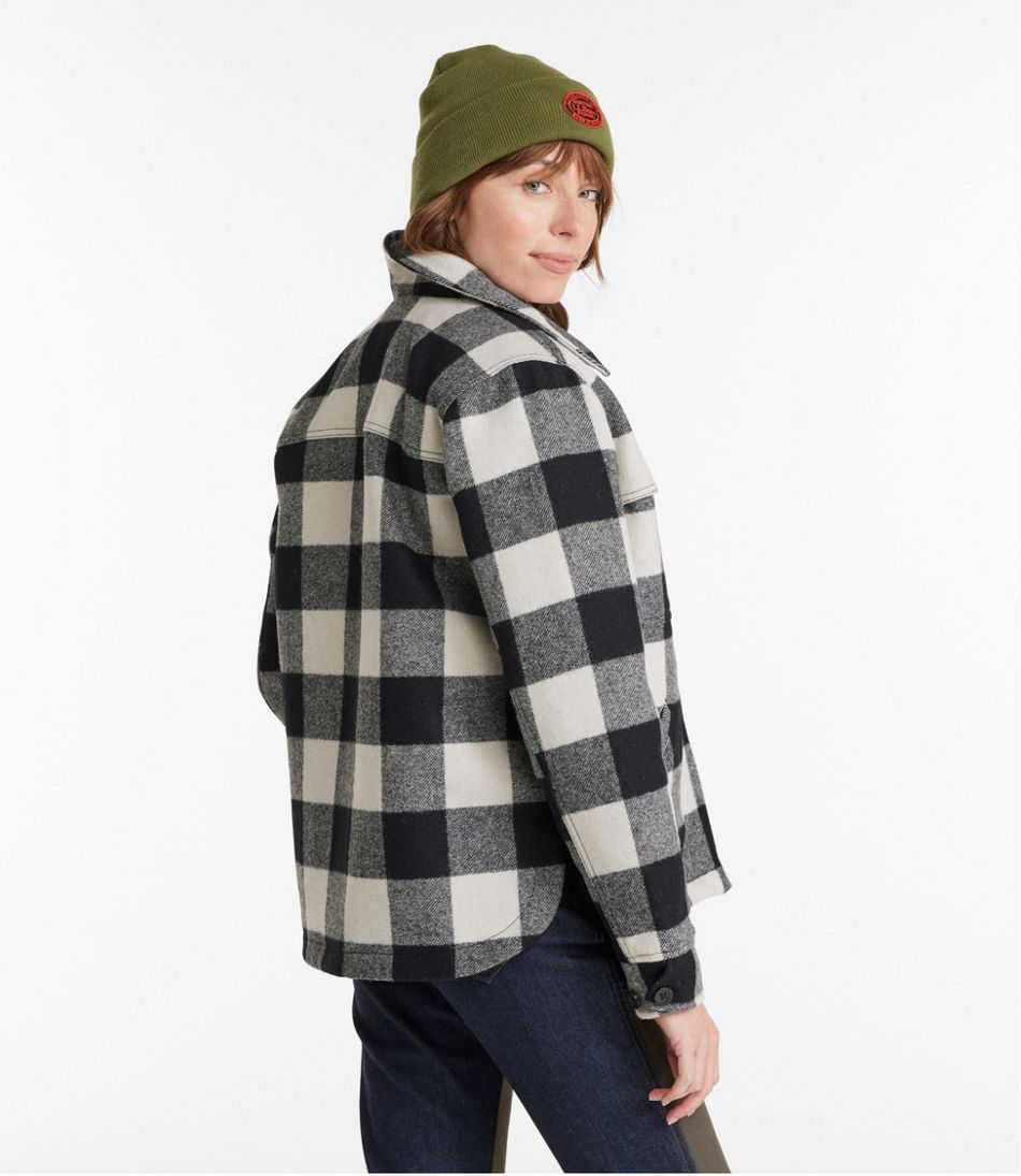 Women's Maine Guide Zip Front Jac-Shirt with Primaloft, Plaid / L.L.Bean