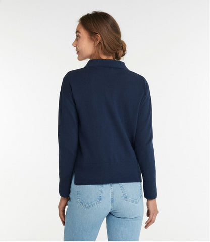 Women's Cotton/Cashmere Sweater, Polo / L.L.Bean