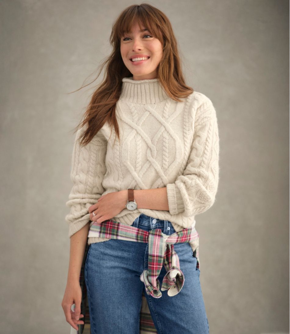 Women's 1912 Heritage Wool Blend Mockneck Sweater / L.L.Bean